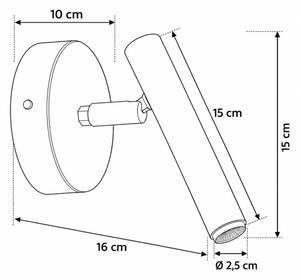Faretto da parete STALACTITE 1xG9/3W/230V beige