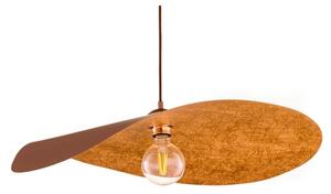 Lampadario a sospensione con cavo LEAF 1xE27/15W/230V marrone/ramato