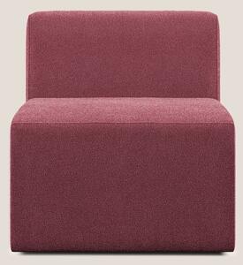 Nettuno modulo poltrona centrale in morbido tessuto bouclè T07 rosso