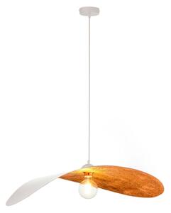 Lampadario a cavo LEAF 1xE27/15W/230V bianco/rame