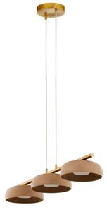 Lampadario a cavo OLAF 3xGX53/12W/230V beige/oro