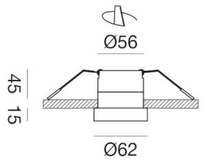 Faretto incasso gea led gfa1700 led ip44 alluminio bianco cartongesso - Gea Led