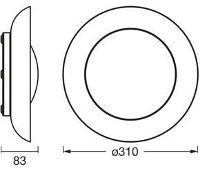 Osram -LED Plafoniera dimmerabile PLATE LED/19W/230V diam. 31 cm rosa