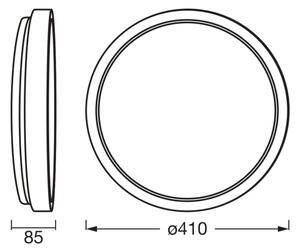 Osram -LED plafoniera dimmerabile MARIANO LED/24W/230V diametro 41 cm rovere/nero