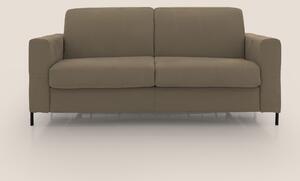 Ortensia divano letto materasso H18 cm con piedi alti in elegante micr