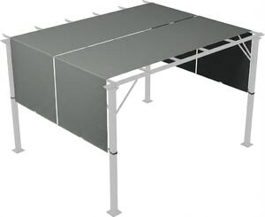 VivaGarden Copertura Pergola 3x3 m in Poliestere con Tasche e Cinghie 488x122 cm colore Grigio Carbone