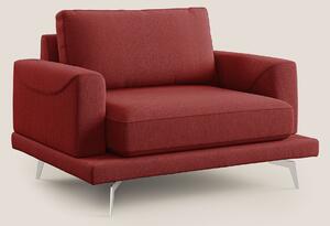 Dorian poltrona moderna in tessuto smacchiabile T05 rosso