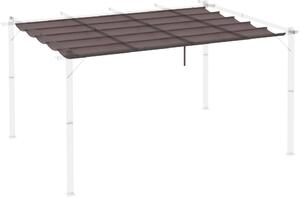 VivaGarden Copertura Pergola 4x3 m in Poliestere Traspirante Caff con 10 Fori di Drenaggio