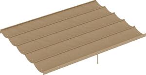 VivaGarden Copertura Pergola con 10 Fori di Drenaggio in Poliestere 350x260 cm per Pergola 4x3m colore Marrone Chiaro