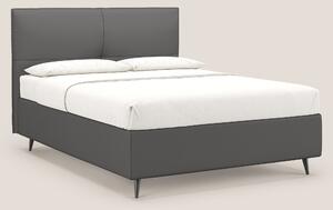 Greta letto contenitore dimensioni SLIM con testata trapuntata in ecop
