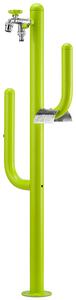 Fontana a Colonna Rubinetto Doppio in Ottone e Porta Tubo Arizona Belfer 42/ARZ Verde Acido