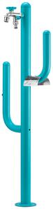 Fontana a Colonna Rubinetto Doppio in Ottone e Porta Tubo Arizona Belfer 42/ARZ Turchese