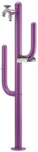 Fontana a Colonna Rubinetto Doppio in Ottone e Porta Tubo Arizona Belfer 42/ARZ Viola