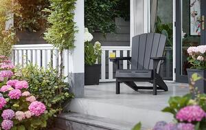 Sedia da Giardino Keter Alpine Adirondack 80x93x93 cm con porta bicchiere Grafite