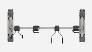 Appendi Attrezzi 74x15x30 cm Keter con 4 Ganci Capacità Totale 36 kg in Acciaio Grigio e Nero