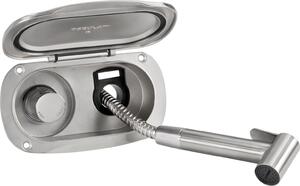 Doccia esterna Premium Elissa, con soffione e miscelatore in acciaio inox Tiger, doccia per l'area esterna di barche, camper, motorhome, case estive e molto altro. Dimensioni: tubo flessibile in acciaio inox - 2,5 m