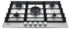 Whirlpool Piano Cottura 5 Fuochi a Gas Larghezza 73 cm in Acciaio Inox colore Inox - GMWL 758/IXL