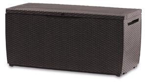 Baule da Esterno Keter Capri 123x53,5x57 cm in Resina Effetto Rattan Marrone