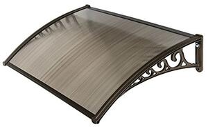 Pensilina Maya in Policarbonato Alveolare Fumè 120x80 cm Marrone