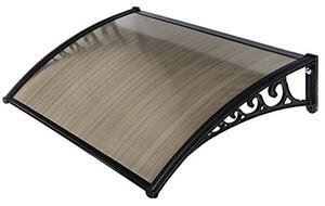 Pensilina Maya in Policarbonato Alveolare Fumè 100x60 cm Nero