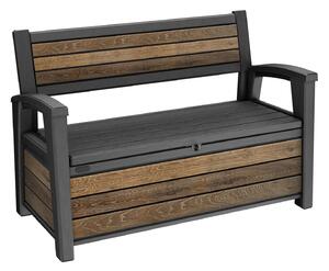 Panchina da Esterno Keter Deco Bench 60G 132,7x61,2x89 cm in DecoCoat Effetto Legno Noce
