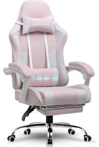Sedia da gaming GTPLAYER, sedia da ufficio, sedia ergonomica per computer, sedia da gaming con supporto lombare massaggiante, poggiapiedi e poggiatesta