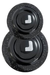 Kit 2 Coperchi Magici Antiodore Ventur Magic in Alluminio Ø24-32 cm Pomello Salvaspazio Nero