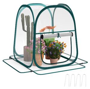 Mini Serra Pop Up 70x70x80 cm Pieghevole in Acciaio e Plastica