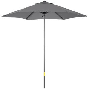 Ombrellone da Giardino Ø196x204H cm a 6 Stecche Grigio Scuro