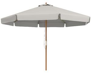 Ombrellone da Giardino Ø325x250 cm in Bambù e Poliestere Grigio