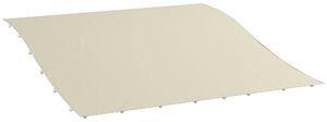 Telo Copertura per Gazebo Pergola 297x297 cm con 16 Fori di Drenaggio in Poliestere Beige