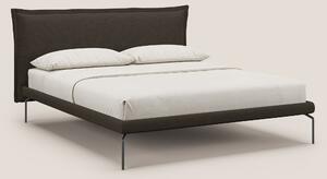 Eric letto imbottito design minimal in morbido tessuto impermeabile T1