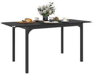 Tavolo Allungabile 4-6 Posti 120-160x70x75 cm Piano in MDF con Protezione Angoli Nero