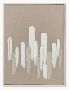 Quadro dipinto a mano con cornice in legno Upside