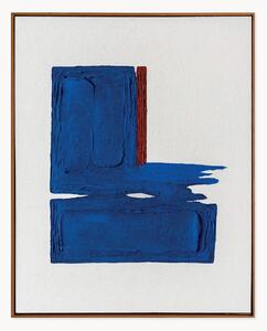 Quadro dipinto a mano con cornice in legno Snorkel Blue