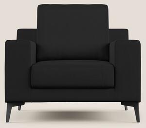 Prestige poltroncina moderna in microfibra smacchiabile T11 nero
