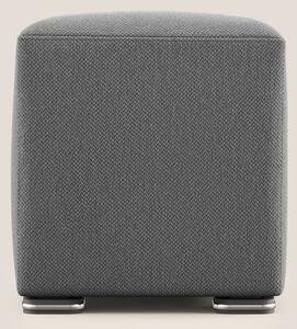 Cube pouf in tessuto morbido smacchiabile T05 antracite