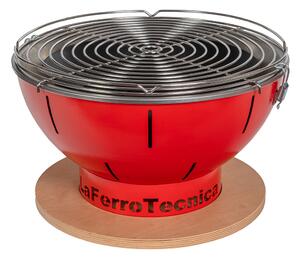 Barbecue a Carbonella Ø41x25 cm Smile in Acciaio Rosso