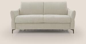 Dalia divano letto con materasso H18 cm e piedi alti in raffinato tess