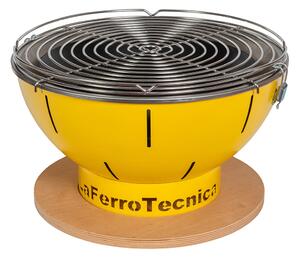 Barbecue a Carbonella Ø41x25 cm Smile in Acciaio Giallo