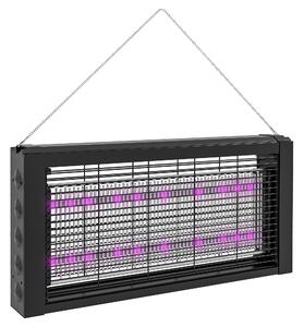 Lampada Zanzariera Elettrica 8W per Interno 49x6x25 cm con Catenella e Rete di Protezione Nero