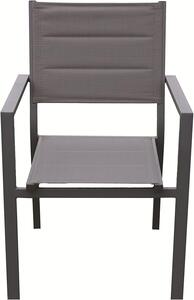 Sedia da Giardino 56x57x87 cm Space in Alluminio e Textilene Antracite