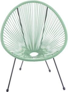 Poltrona da Giardino 72x77,5x85 cm Scooby in Acciaio e PE Verde