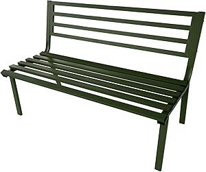 Panchina da Giardino 127x61x80 cm Montecarlo in Acciaio Verde