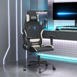 VidaXL Sedia da gioco in tessuto nero e crema