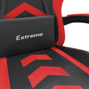 VidaXL Sedia da gioco girevole in ecopelle nera e rossa