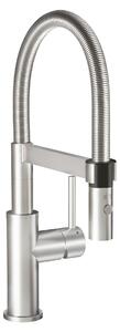 Villeroy & Boch Steel Expert Compact - Miscelatore per lavello con braccio flessibile e doccia, acciaio inox 927300LC