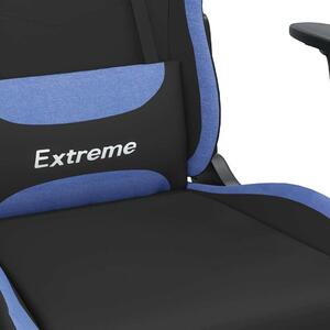 VidaXL Sedia da gioco in tessuto nero e blu