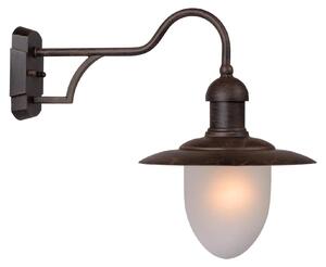 Applique da esterno ARUBA marrone e bianco 1xE27x24W in metallo, dimensioni: 36x25x44 cm, IP44, Lucide