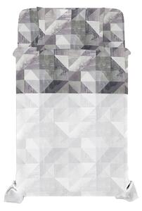 Set Lenzuola Singolo con Stampa Sopra Sotto e Federa Linea River Sepik Grey